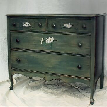 Finished painted furniture dresser